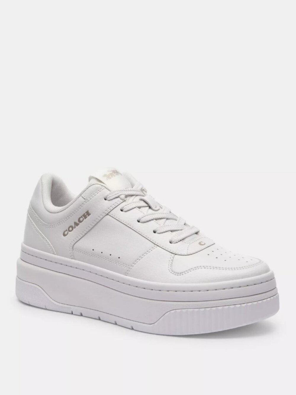 Coach Platform Sneakers Women's Optic white Size 9.5B Durable Rubber Outdoor